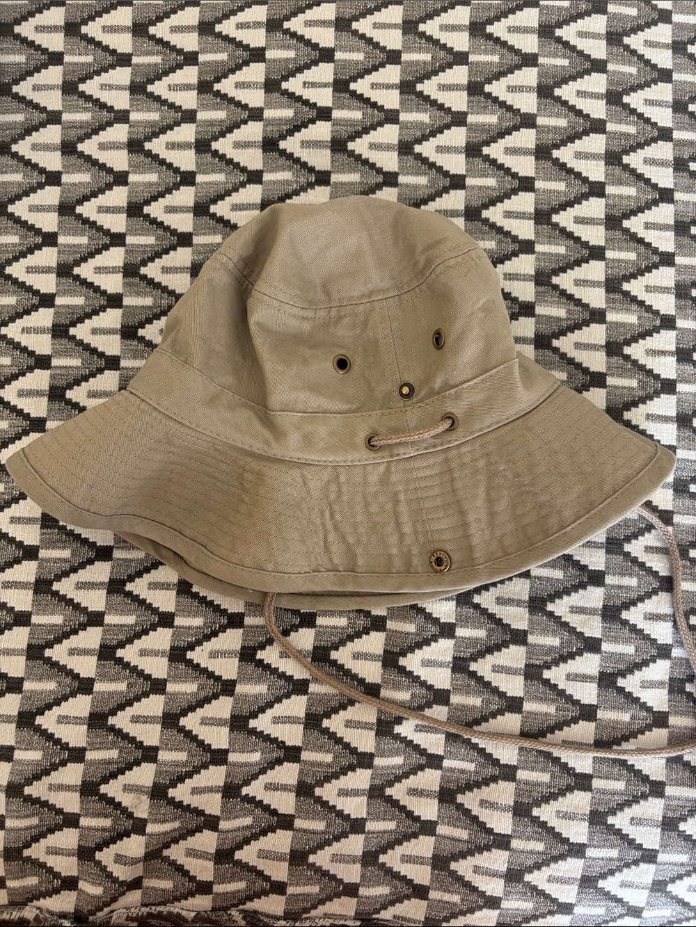 Cotton Sun Bucket Hat - Tan